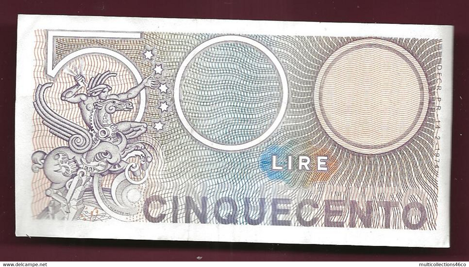 200223 - BILLET ITALIE - 500 Lire BIGLIETO DI STATO E VANGELLI N°606417 14-2-1974 - 500 Lire