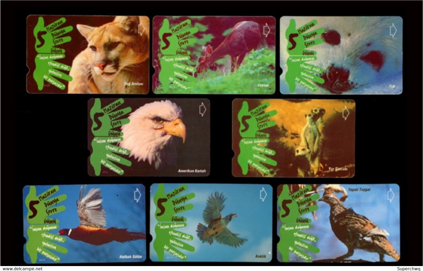 Turkey Phonecard，Animal，bird，8 Pcs - Türkei