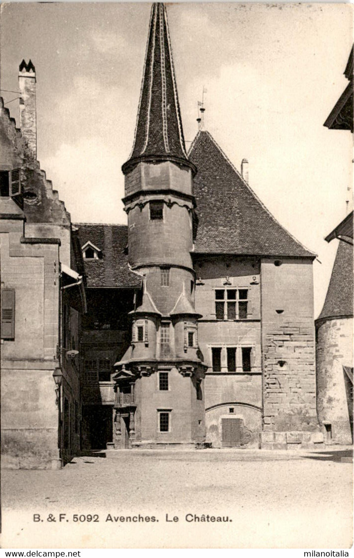 Avenches - Le Chateau (5092) * Poste Militaire 29. 9. 1909 - Avenches