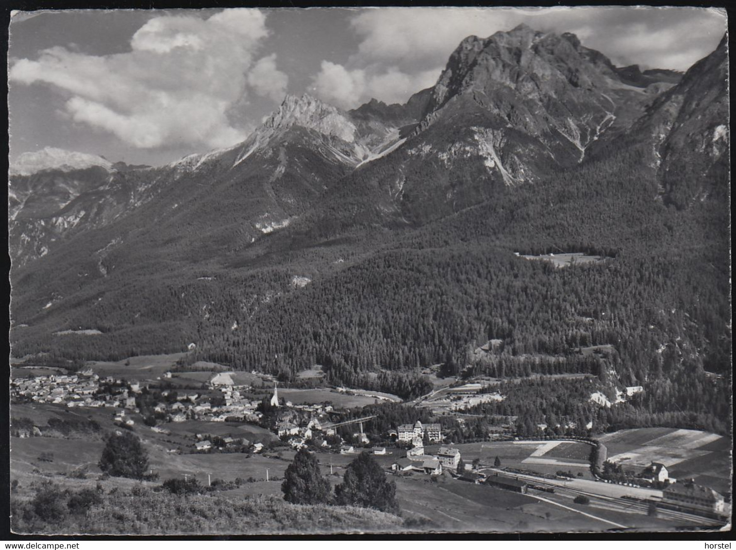 Schweiz- 7550 Scuol-Schuls - Alte Ortsansicht ( Rechts Bahnhof ) - Eisenbahn - Scuol