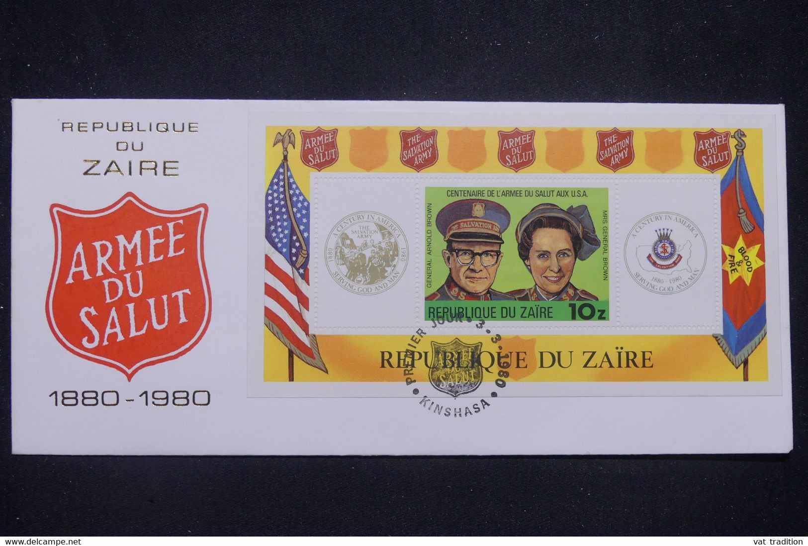 ZAÏRE - Enveloppe FDC En 1980 - Armée Du Salut - L 140235 - 1980-1989