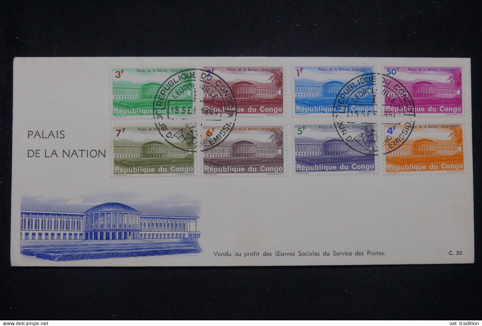 CONGO - Enveloppe FDC En 1964 - Palais De La Nation - L 140239 - Storia Postale