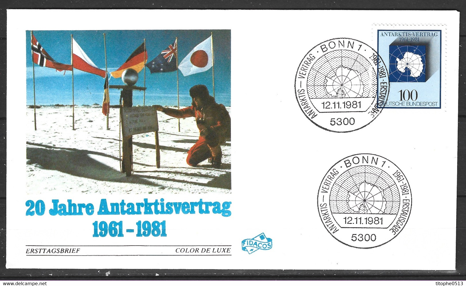 ALLEMAGNE. N°946 De 1981 Sur Enveloppe 1er Jour. Traité Sur L'Antarctique. - Traité Sur L'Antarctique