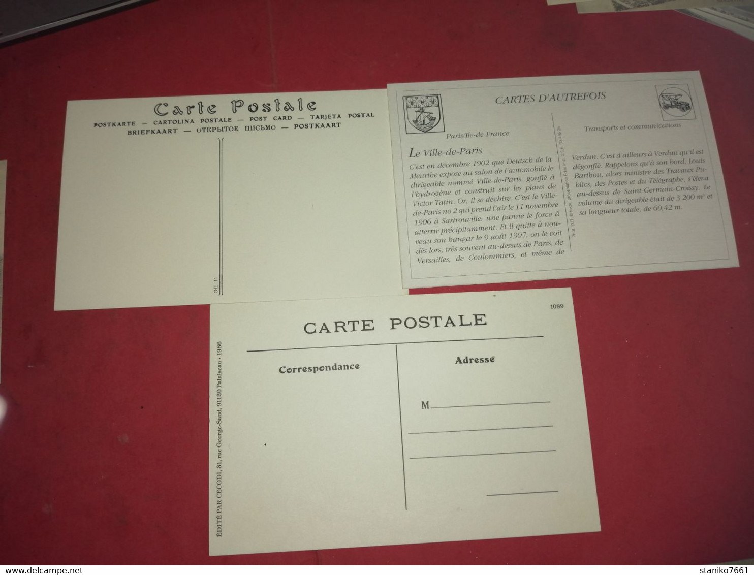 3 Carte Postale AERODROME PORTE MAILLOT AEROSTATION DIRIGEABLE VILLE DE PARIS  GONFLEMENT DU BALLON Voir Photos - Other & Unclassified
