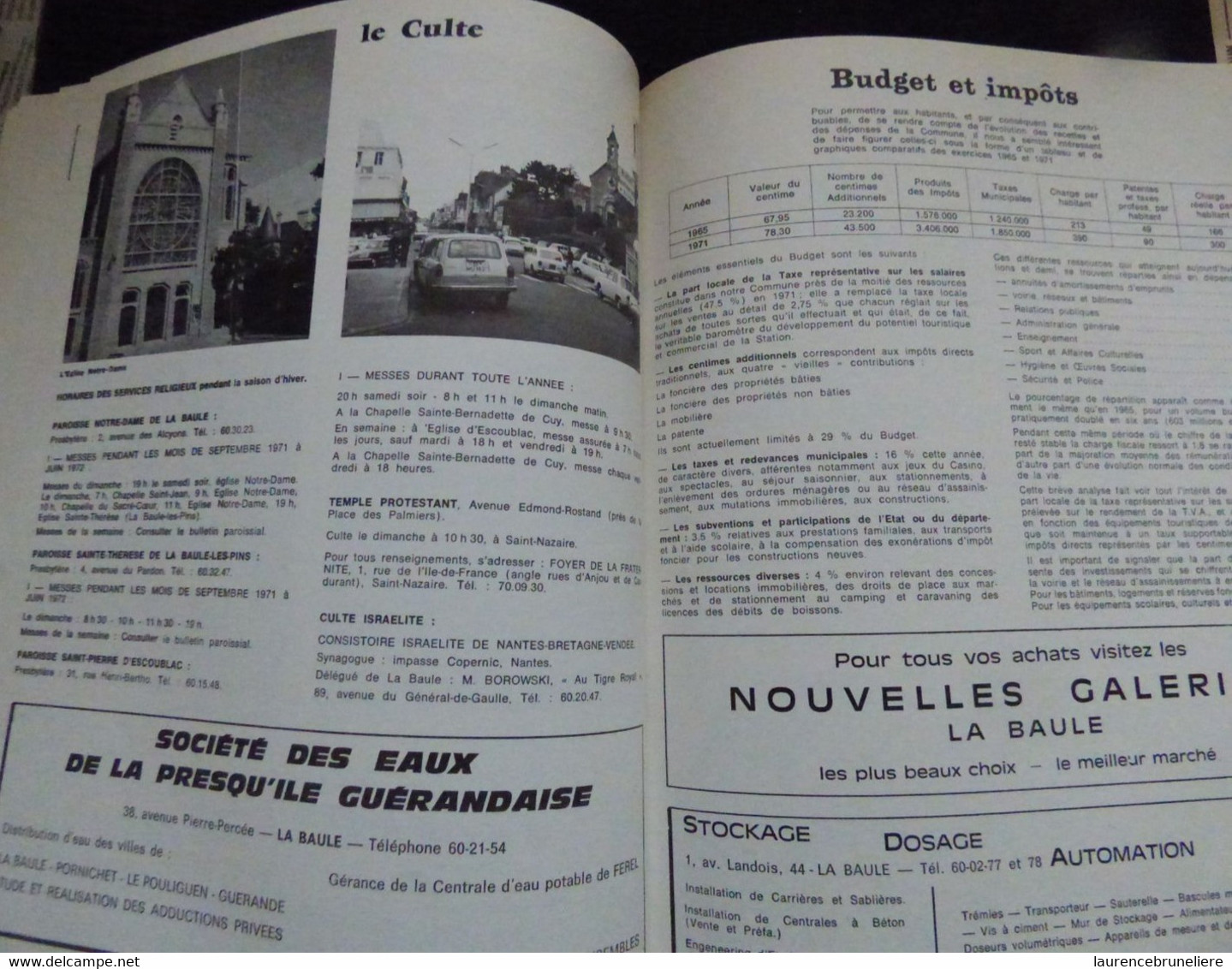 44 -   LA BAULE ESCOUBLAC - 1ER BULLETIN MUNICIPAL - 1972