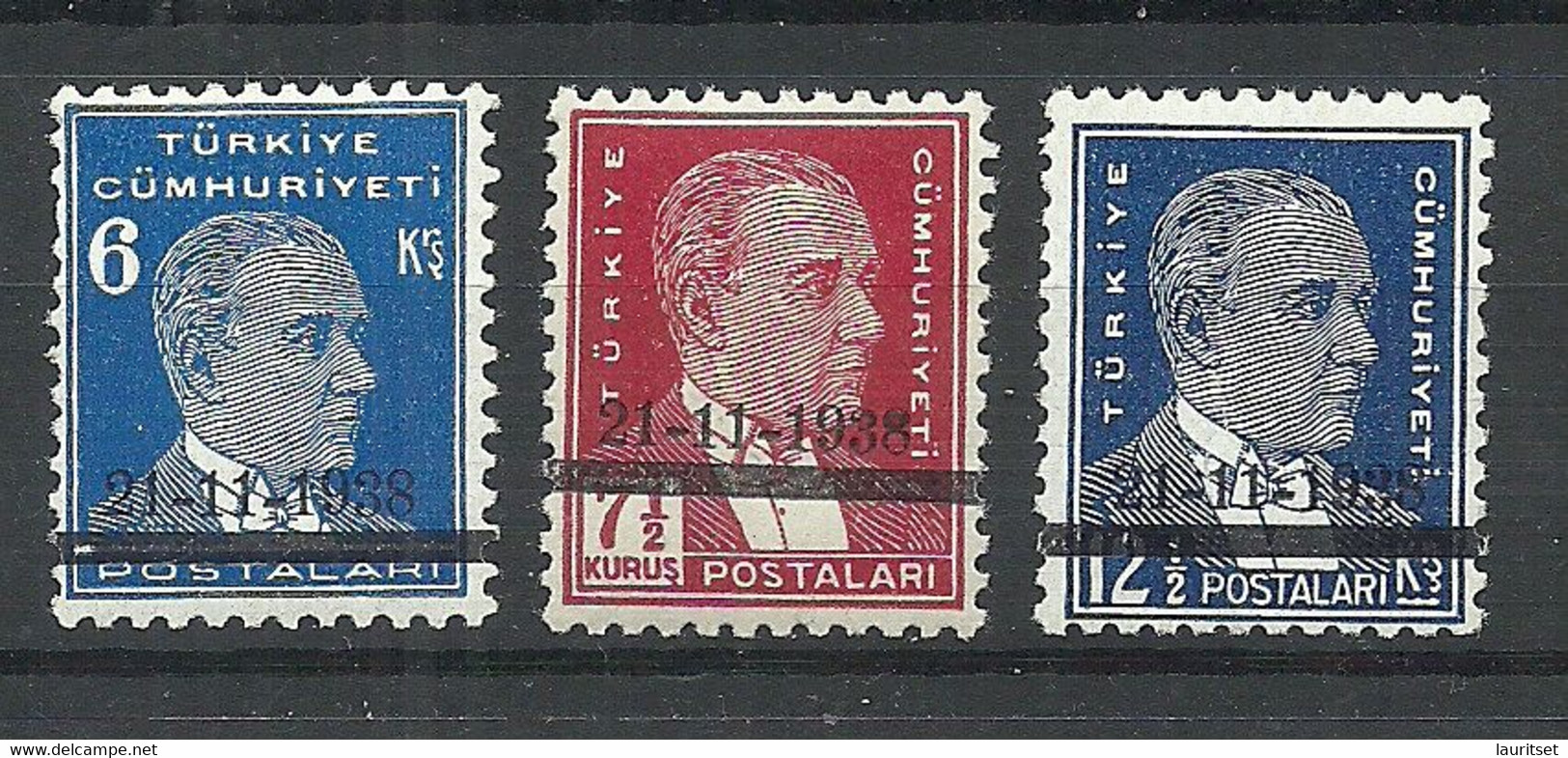 TÜRKEI Turkey 1938 Michel 1043 - 1044 & 1946 MNH Tod V. Atatürk - Nuovi