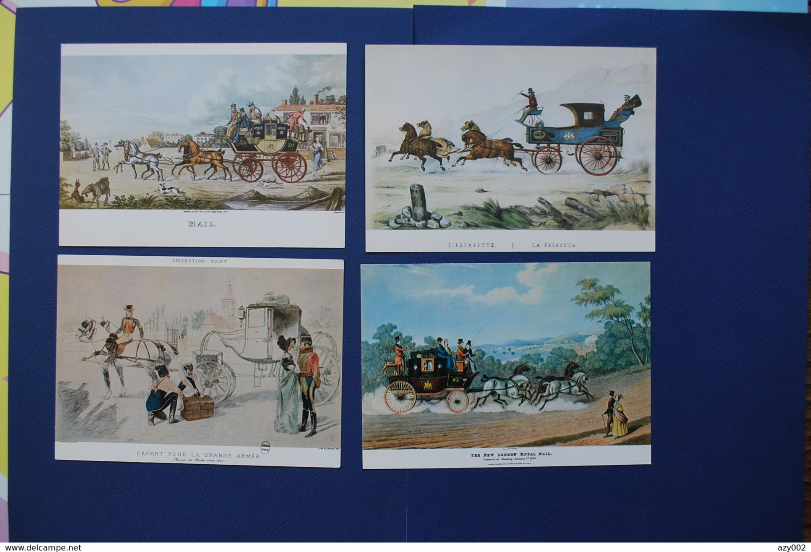4 Cartes Postales - Collection Musée De La Poste -  4 Transports Du Courrier à Différentes époques ! - Poste & Facteurs