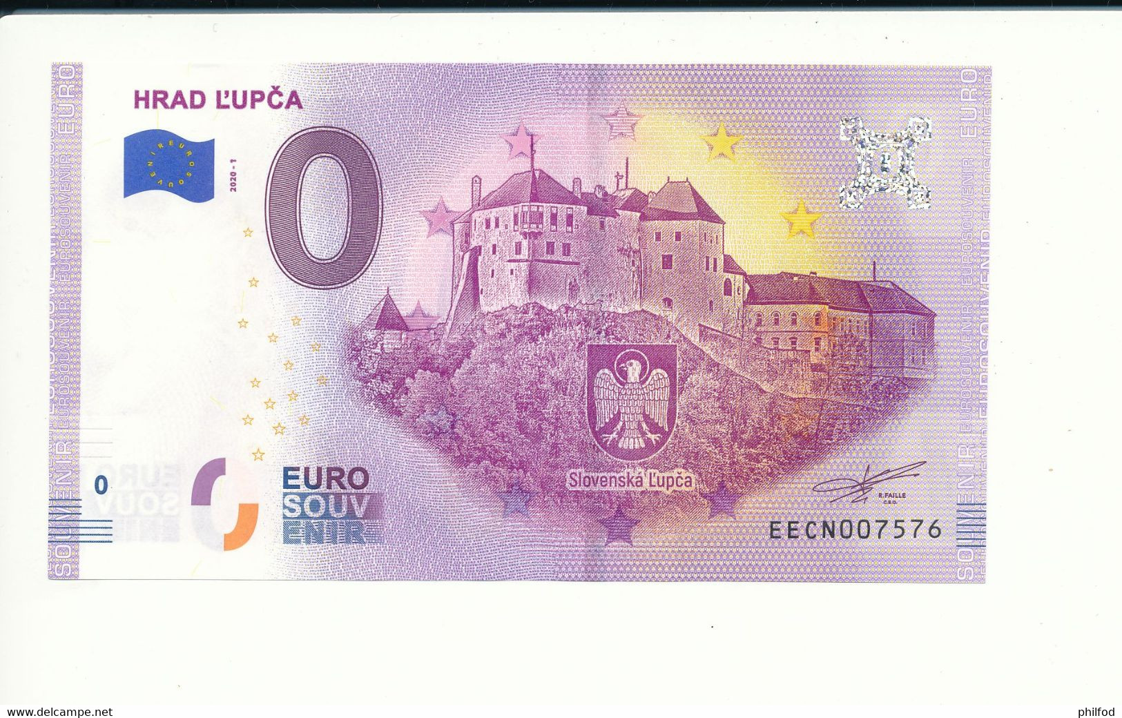 Billet Touristique 0 Euro - HRAD ĽUPČA   - EECN - 2020-1 - N° 7576 - Autres & Non Classés