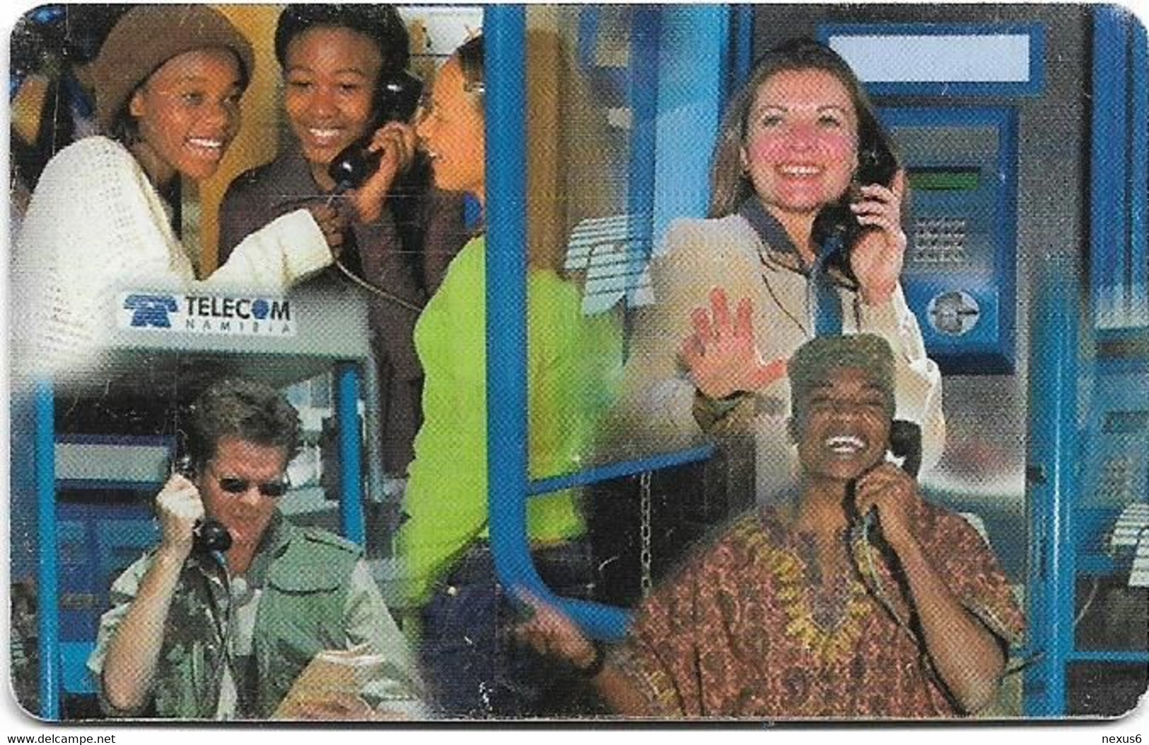 Namibia - Telecom Namibia - 10th Anniversary - People Phoning, Chip Solaic, Black CN., 2003, 20+2$, Used - Namibia