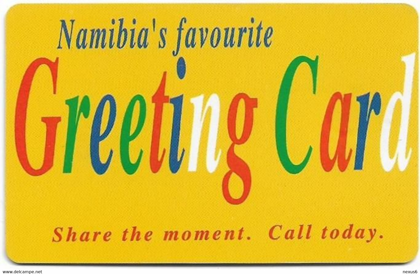 Namibia - Telecom Namibia - Namibia's Favourite Greeting Card, 10$, 50.000ex, Used - Namibia