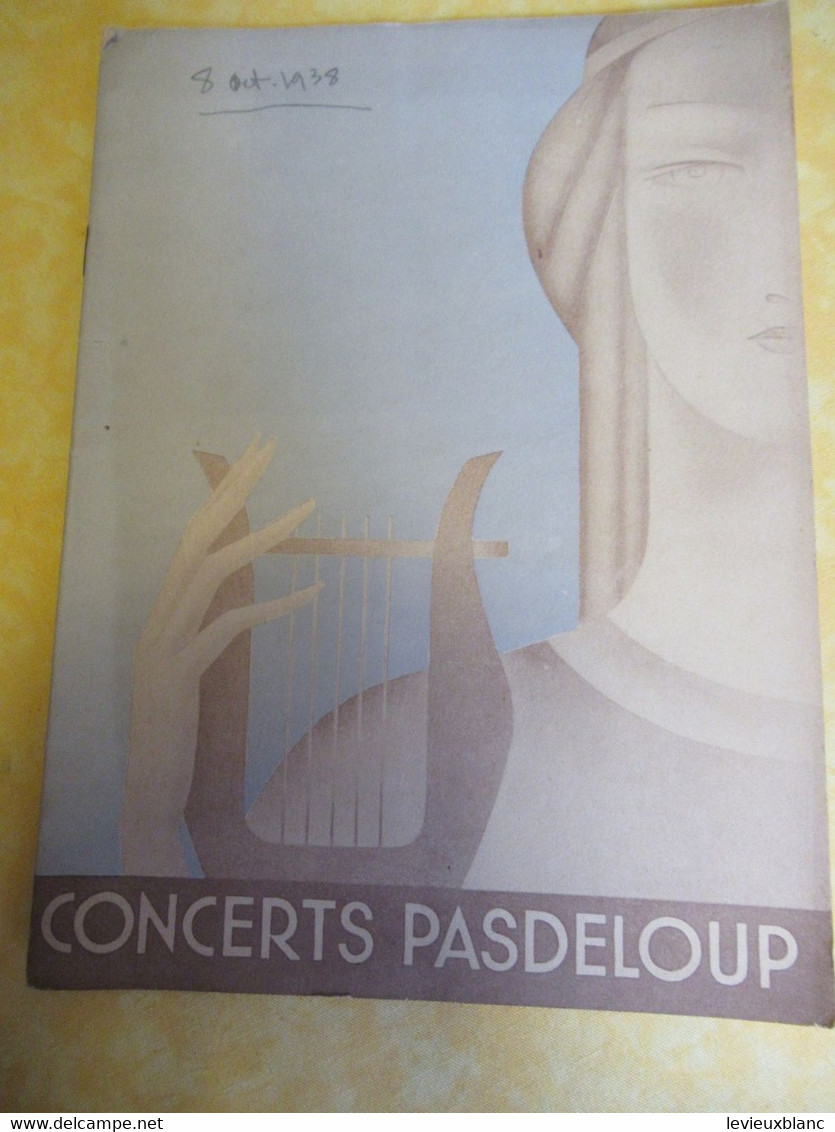 Programme Ancien/Théâtre National De L'Opéra Comique/Concerts PASDELOUP/Festival RAVEL/A. Helmann/1938    PROG325 - Programmi