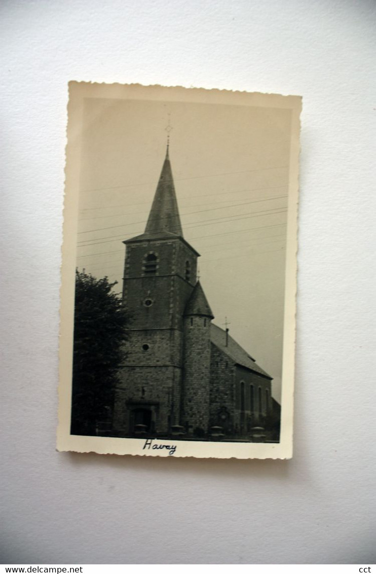 Havay Quévy   CARTE PHOTO De L'église  (format CPA) - Quévy