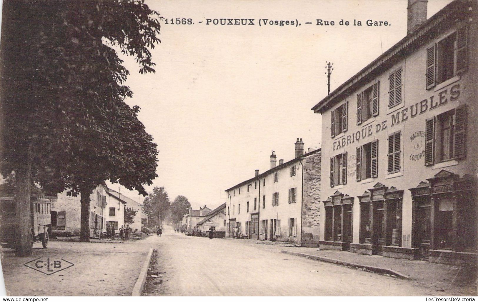 FRANCE - 88 - POUXEUX - Rue De La Gare - CLB  - Carte Postale Ancienne - Pouxeux Eloyes