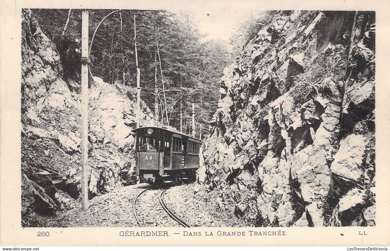 FRANCE - 88 - GERARDMER - Tramway Dans La Grande Tranchée - LL - 260 - Carte Postale Ancienne - Gerardmer