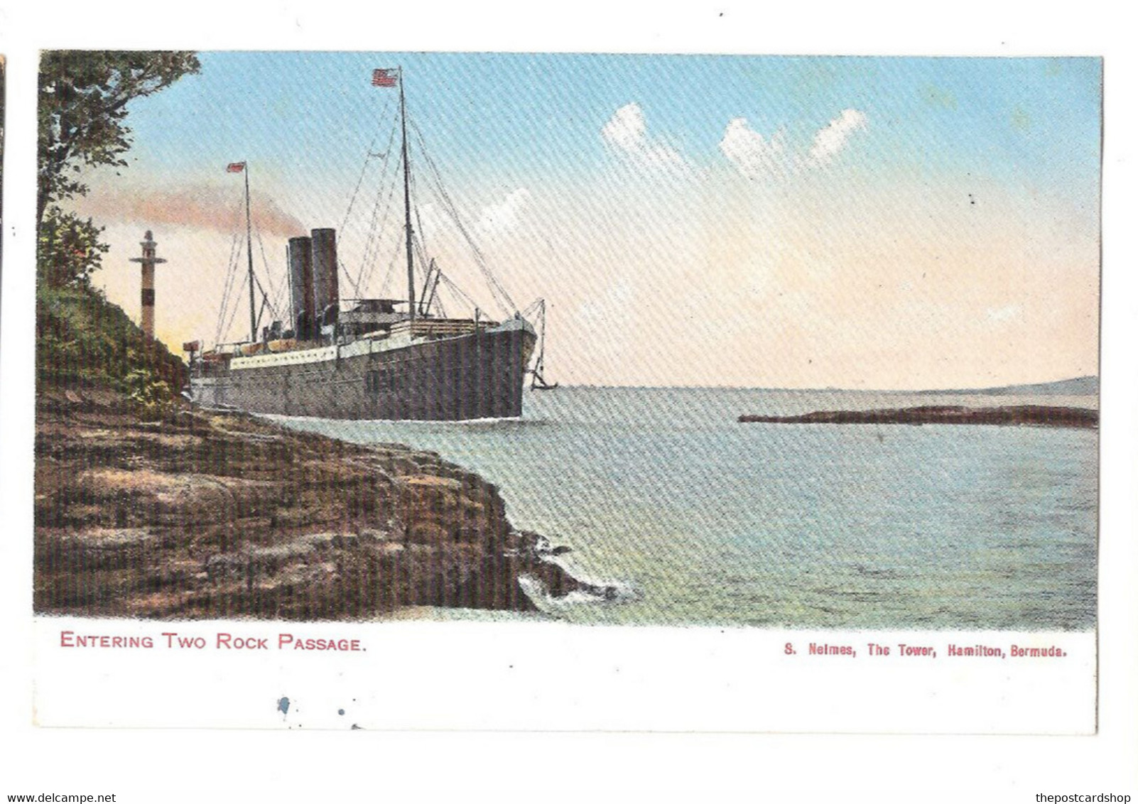 BERMUDA Shipping Entering Two Rock Passage By S Nelmes MORE BERMUDA LISTED REF 35 - Bermuda