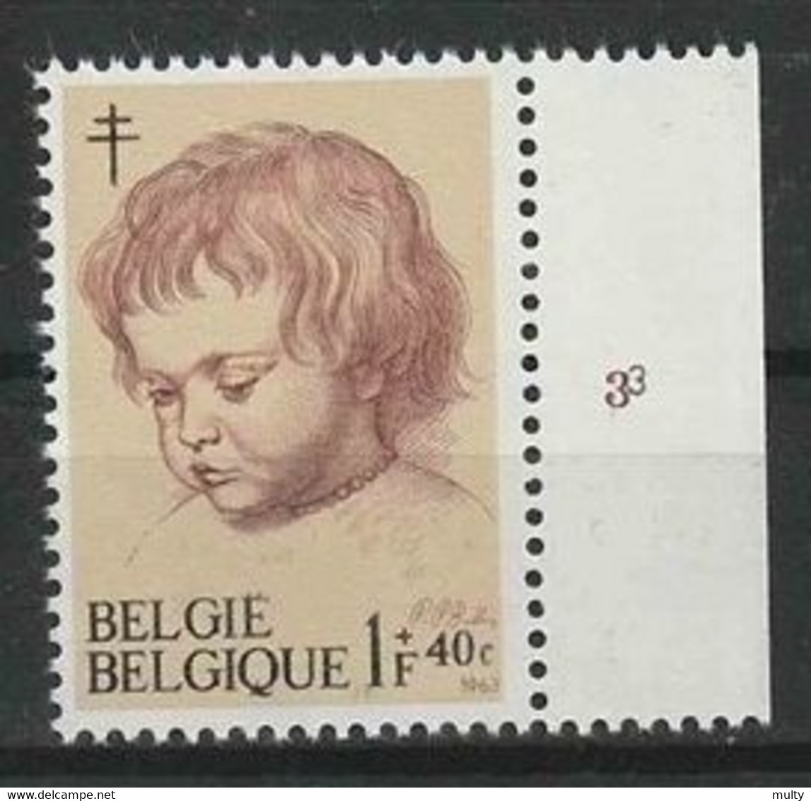 Belgie OCB 1273 ** MNH Met Plaatnummer 3. - 1961-1970