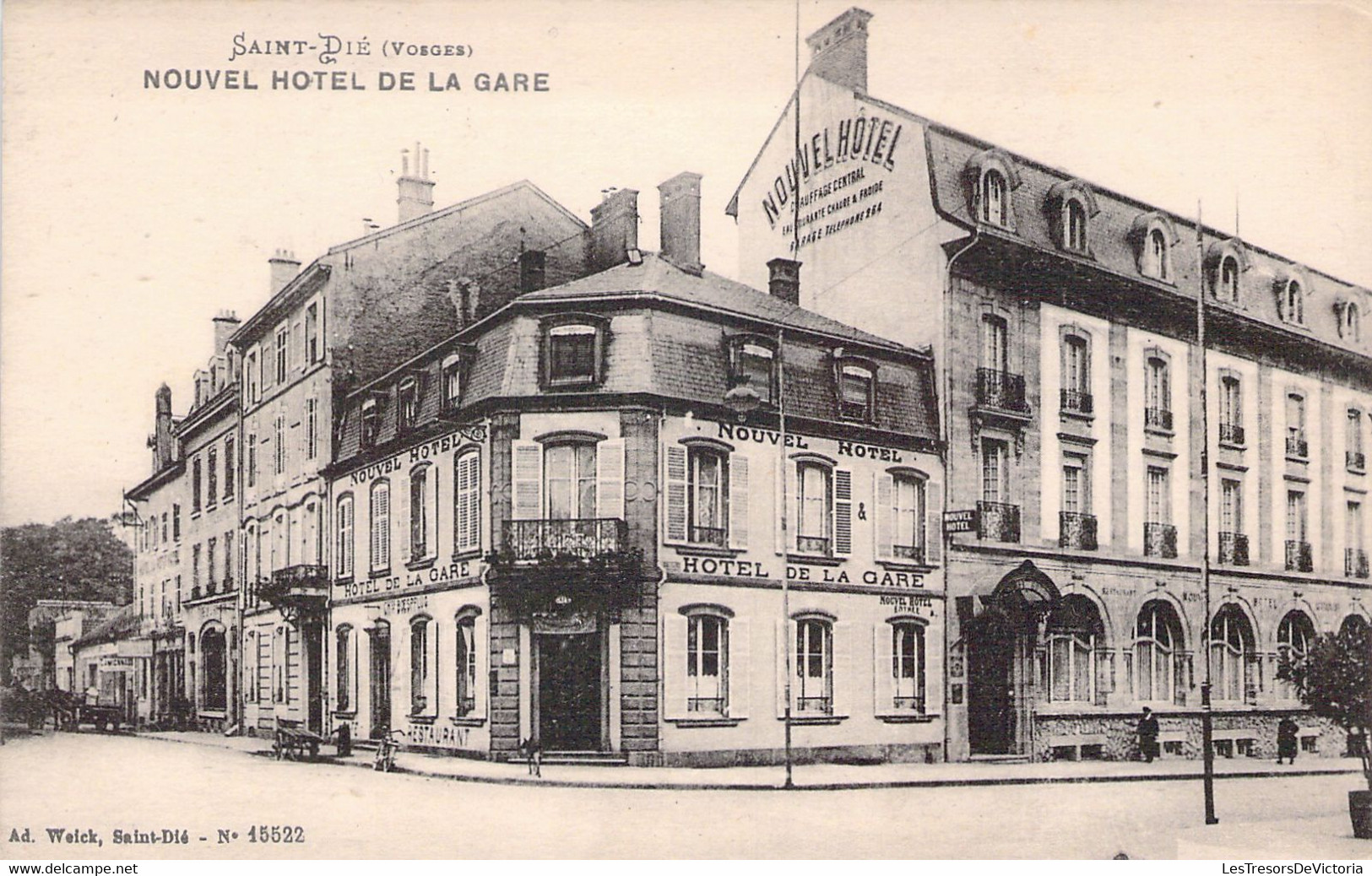 FRANCE - 88 - SAINT DIE - Nouvel Hôtel De La GARE - Welck 15522 - Carte Postale Ancienne - Saint Die