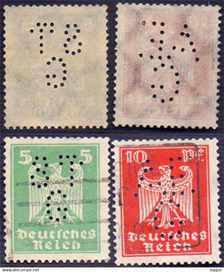 GERMANY -  PERFINS  " ST G " + " AE G " - O - Perforadas