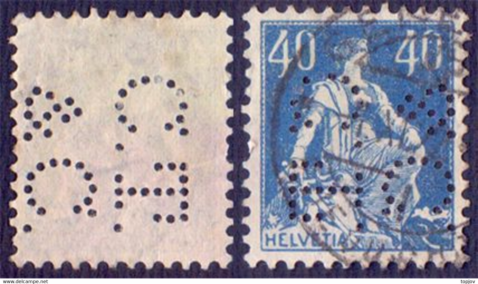 SWITZERLAND -  PERFINS  " C.T.  & C. "  - O - Perforadas