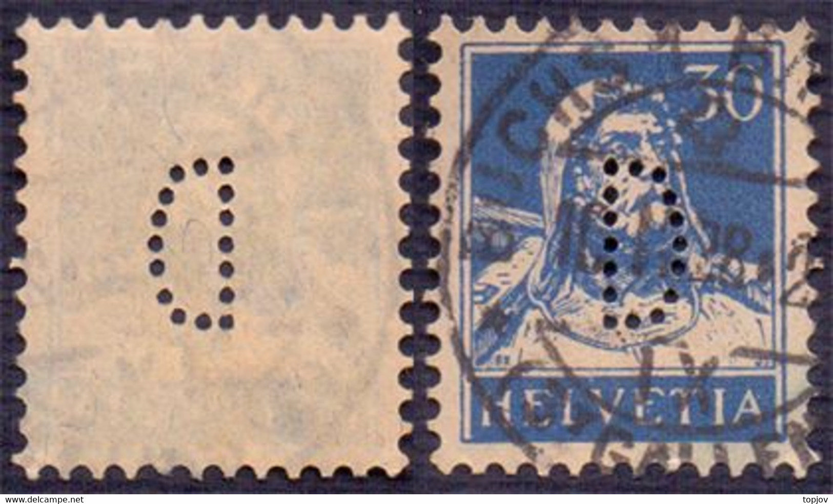 SWITZERLAND -  PERFINS  " D "  - O - Perforés