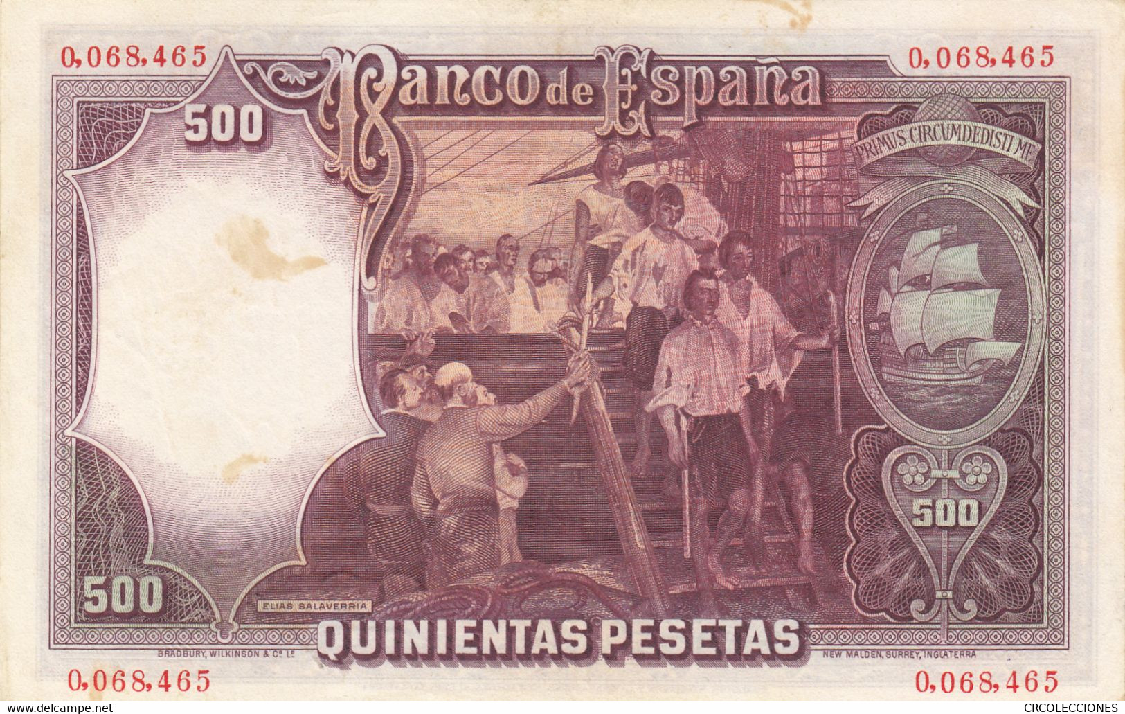 CRBS0678 BILLETE ESPAÑA 500 PESETAS 1931 - 1000 Peseten