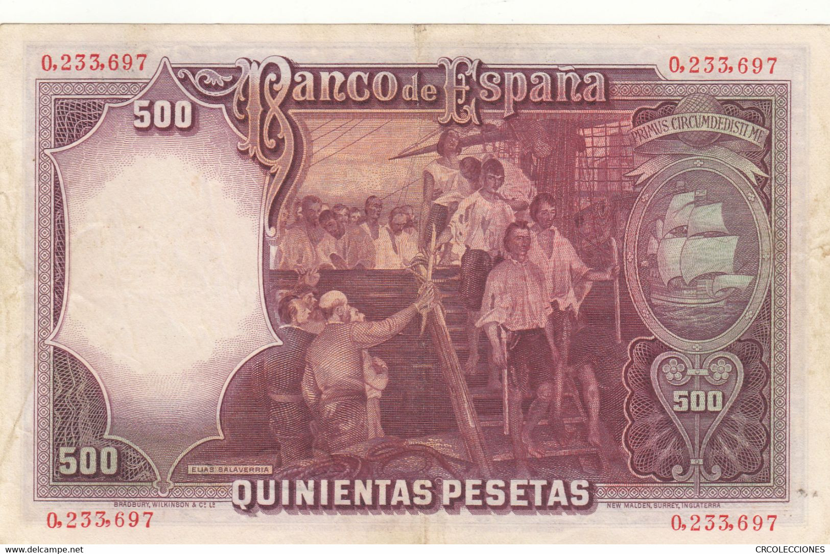 CRBS0679 BILLETE ESPAÑA 500 PESETAS 1931 - 1000 Pesetas