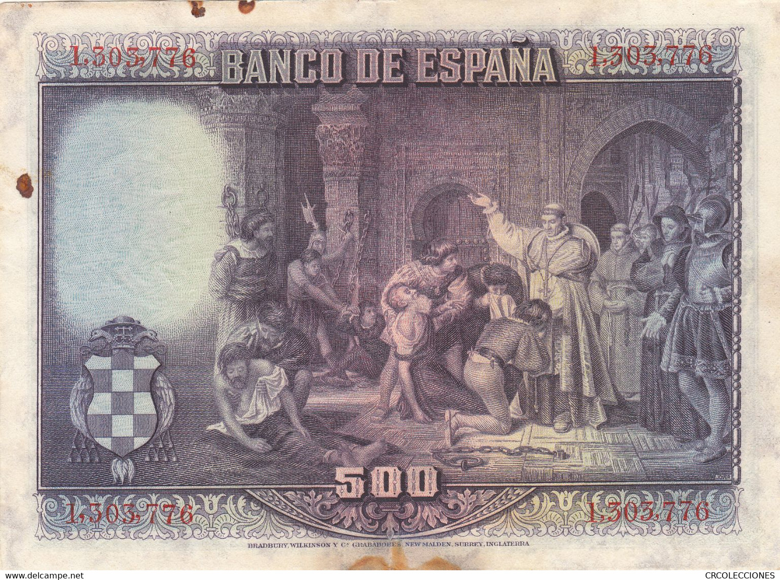 CRBS0693 BILLETE ESPAÑA 500 PESETAS 1928 - 500 Peseten