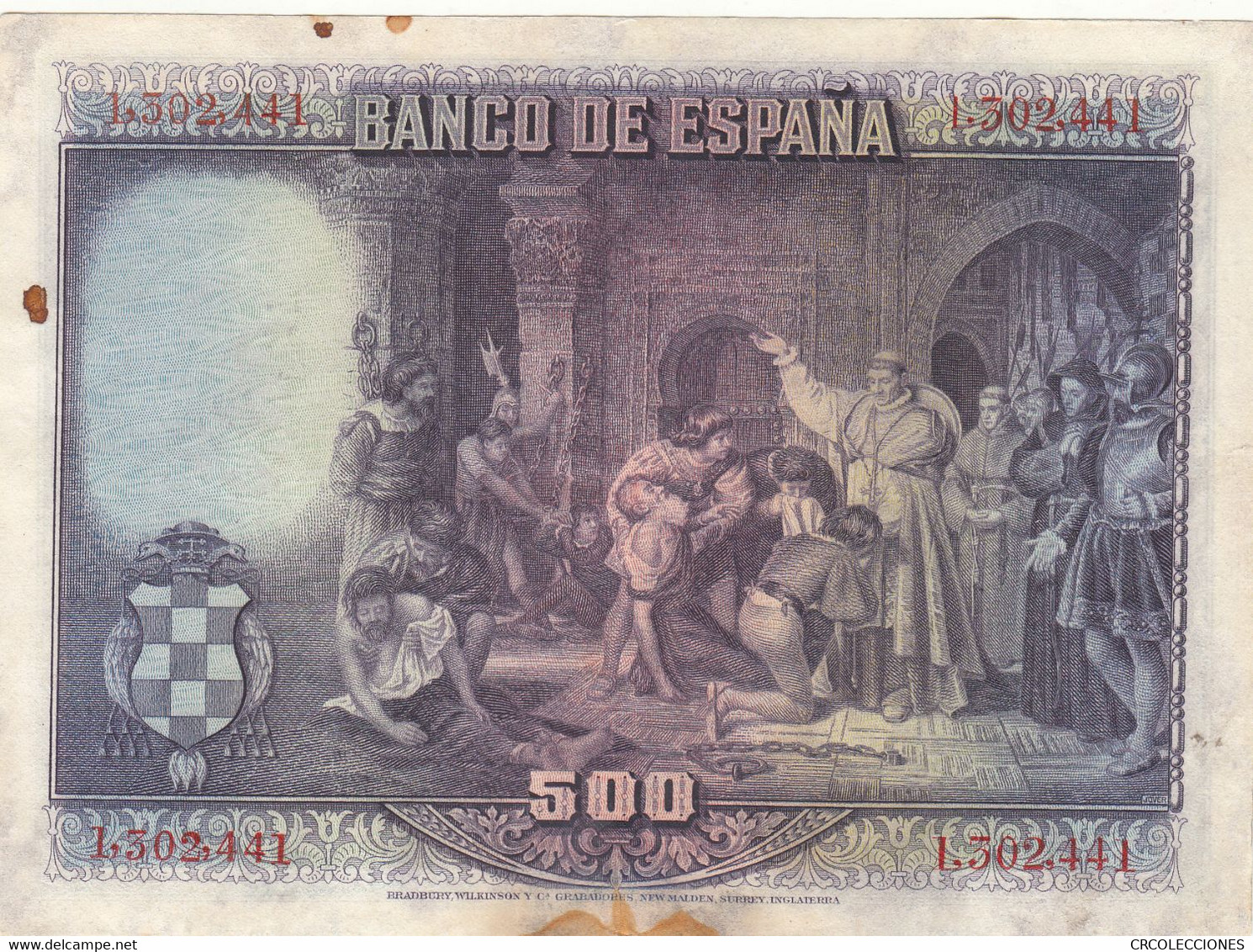 CRBS0694 BILLETE ESPAÑA 500 PESETAS 1928 - 500 Pesetas