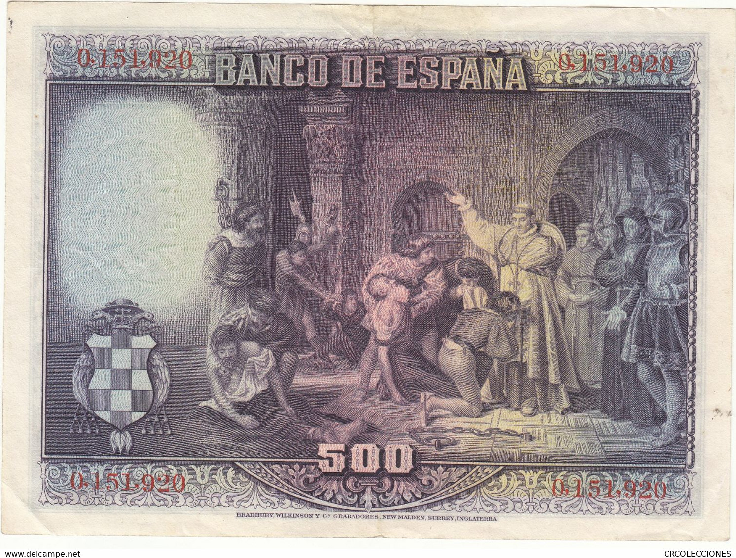 CRBS0702 BILLETE ESPAÑA 500 PESETAS 1928 - 500 Pesetas