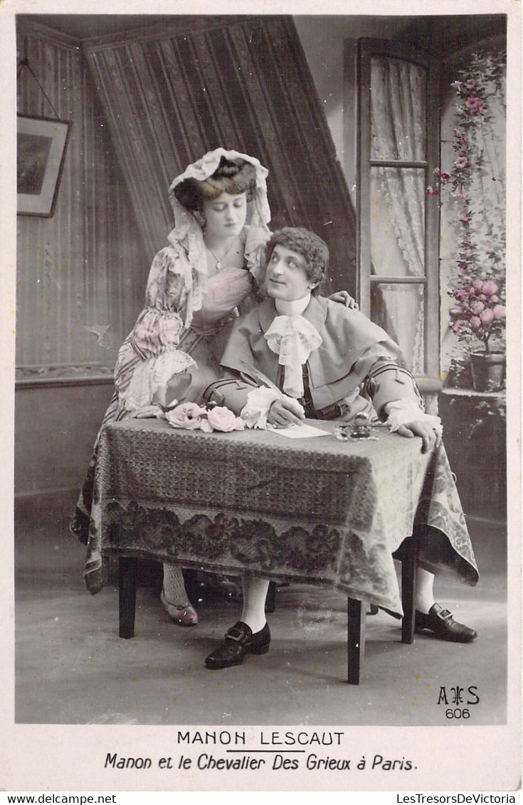 SPECTACLE - Théâtre - MANON LESCAUT - Manon Et Le Chevalier Des Grieux à Paris - AS 606 - Carte Postale Ancienne - Theater