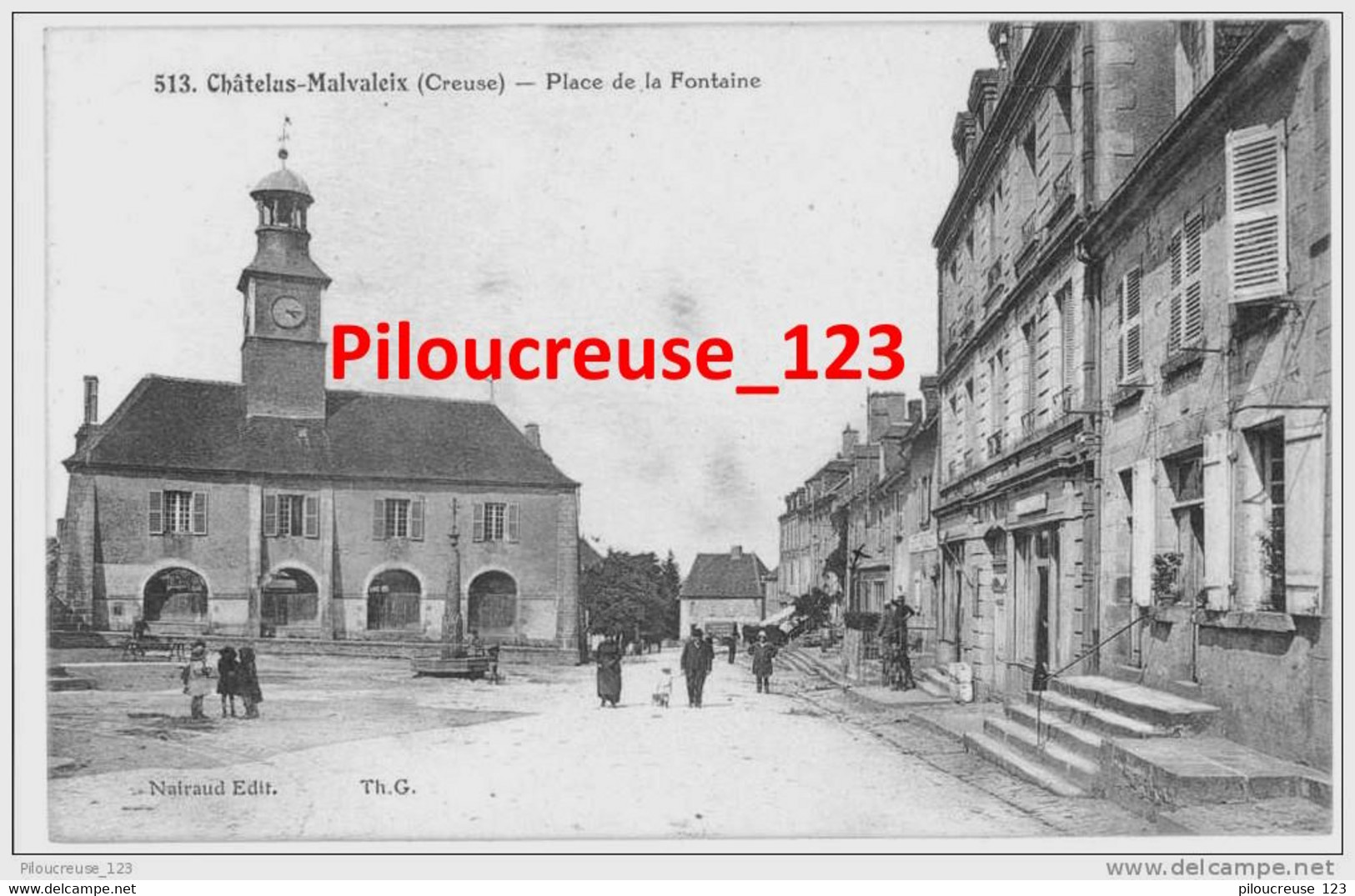 23 Creuse - CHATELUS-MALVALEIX - Place De La Fontaine - Carte Animée - Enfants - Chatelus Malvaleix