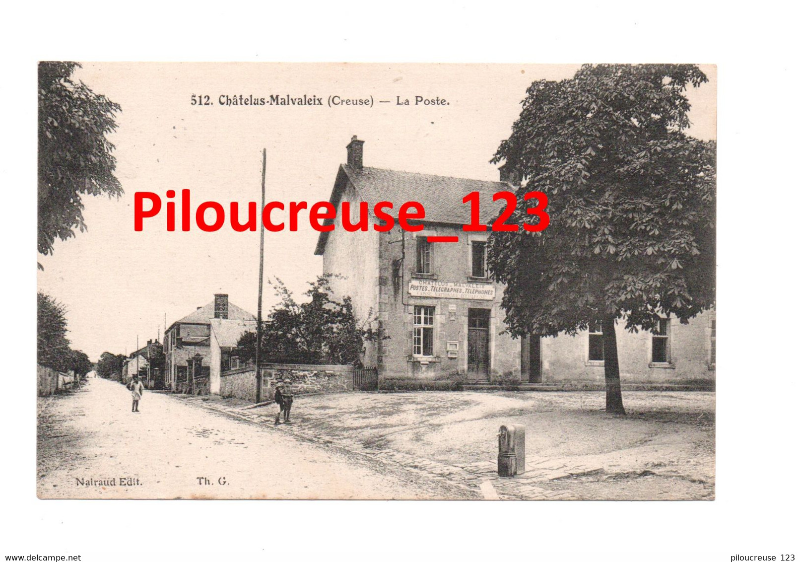 23 Creuse - CHATELUS-MALVALEIX - "La Poste " - Animation Enfants - RARE - Chatelus Malvaleix