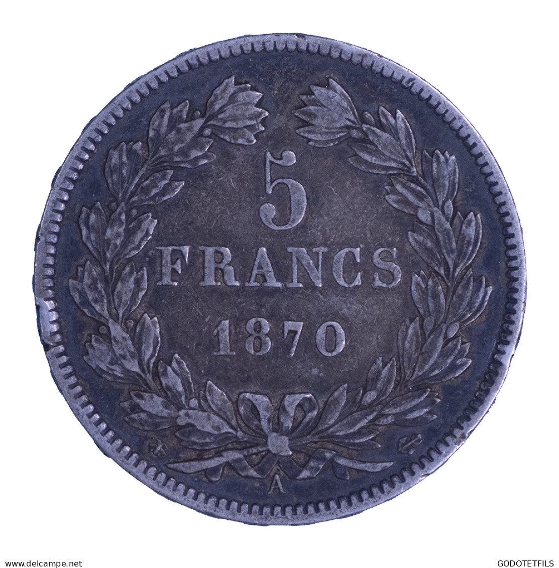 Troisième République-5 Francs 1870 Paris - 1870-1871 Gouvernement De La Défense Nationale
