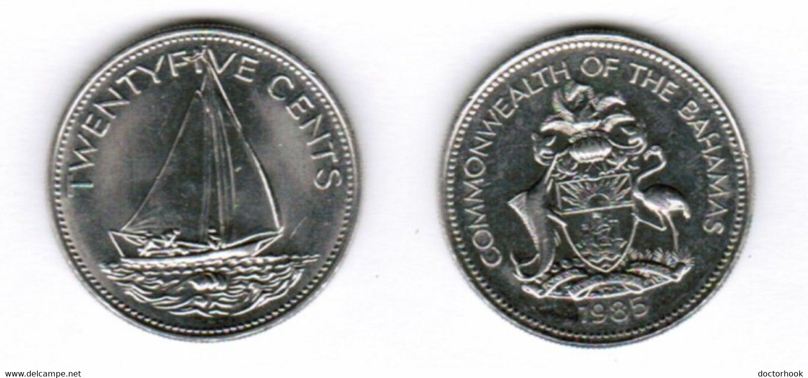 BAHAMAS   25 CENTS 1985 (KM # 63.1) #6942 - Bahamas