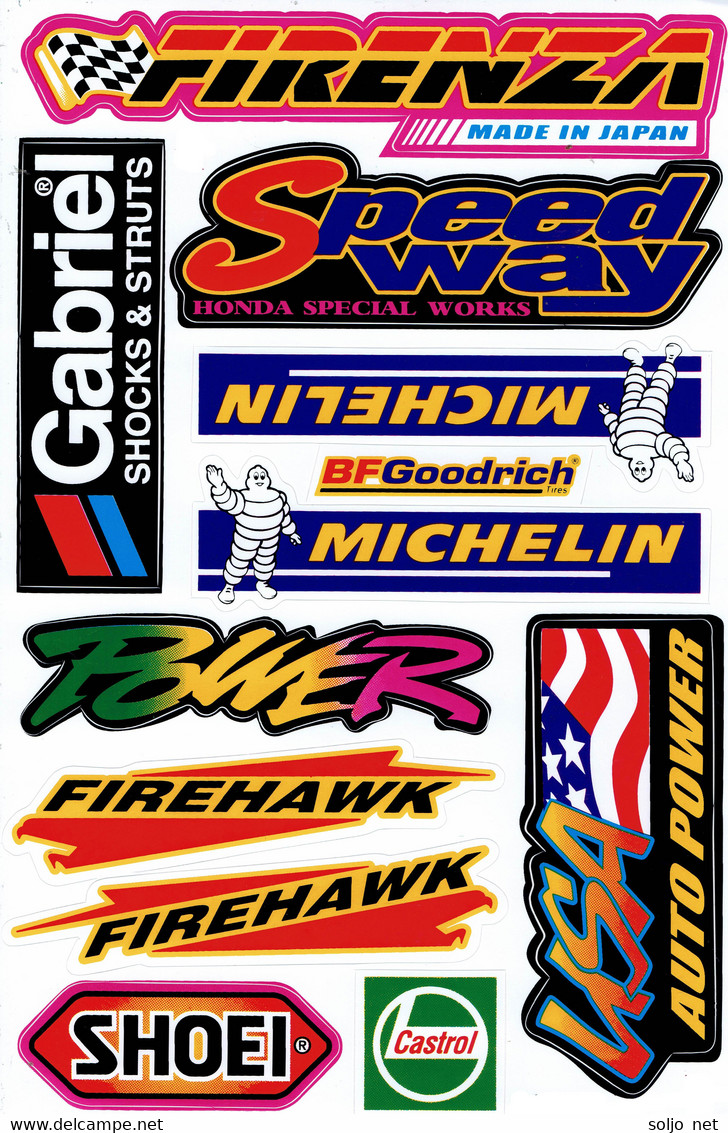 Sponsoren Sponsor Logo Racing Aufkleber / Sponsors Sticker Modellbau Model A4 1 Bogen 27x18 Cm ST013 - Décals