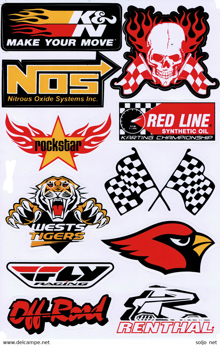 Sponsoren Sponsor Logo Racing Aufkleber / Sponsors Sticker Modellbau Model A4 1 Bogen 27x18 Cm ST054 - Modelli Dinamici (radiocomandati)