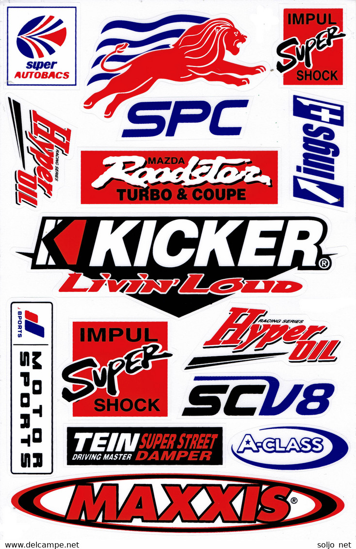 Sponsoren Sponsor Logo Racing Aufkleber / Sponsors Sticker Modellbau Model A4 1 Bogen 27x18 Cm ST056 - Modèles R/C