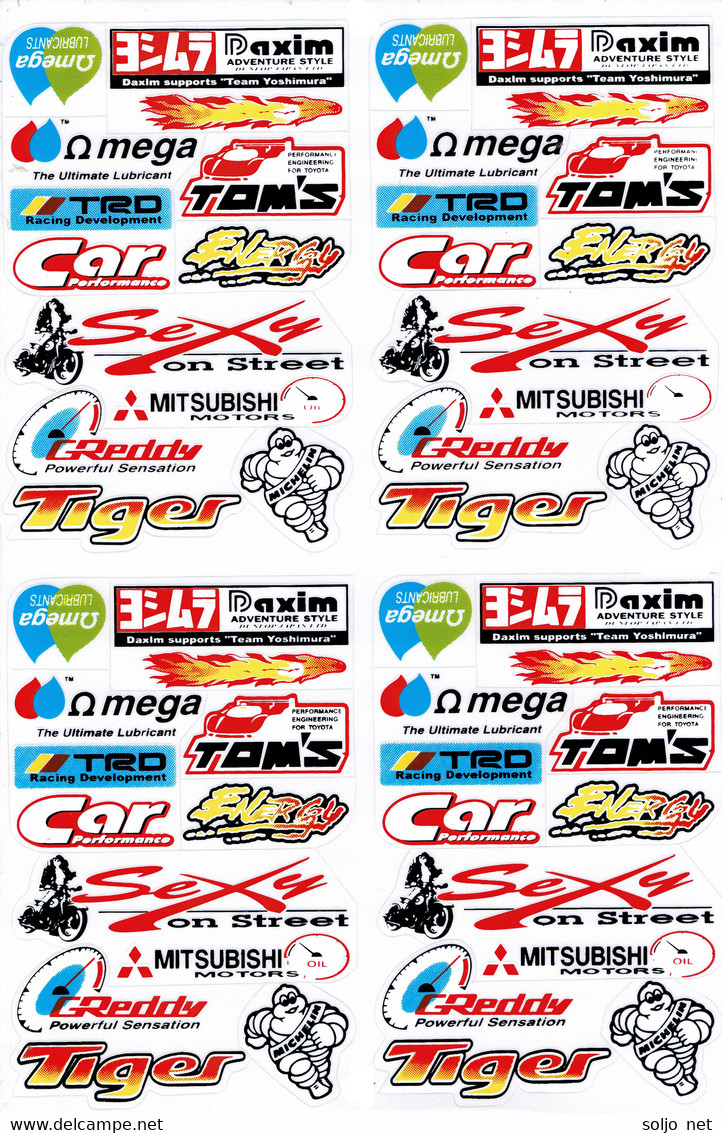 Sponsoren Sponsor Logo Racing Aufkleber / Sponsors Sticker Modellbau Model A4 1 Bogen 27x18 Cm ST063 - R/C Modelbouw