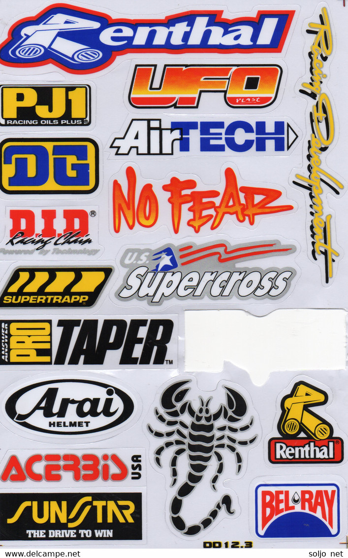 Sponsoren Sponsor Logo Racing Aufkleber / Sponsors Sticker Modellbau Model A4 1 Bogen 27x18 Cm ST076 - Modelos R/C (teledirigidos)