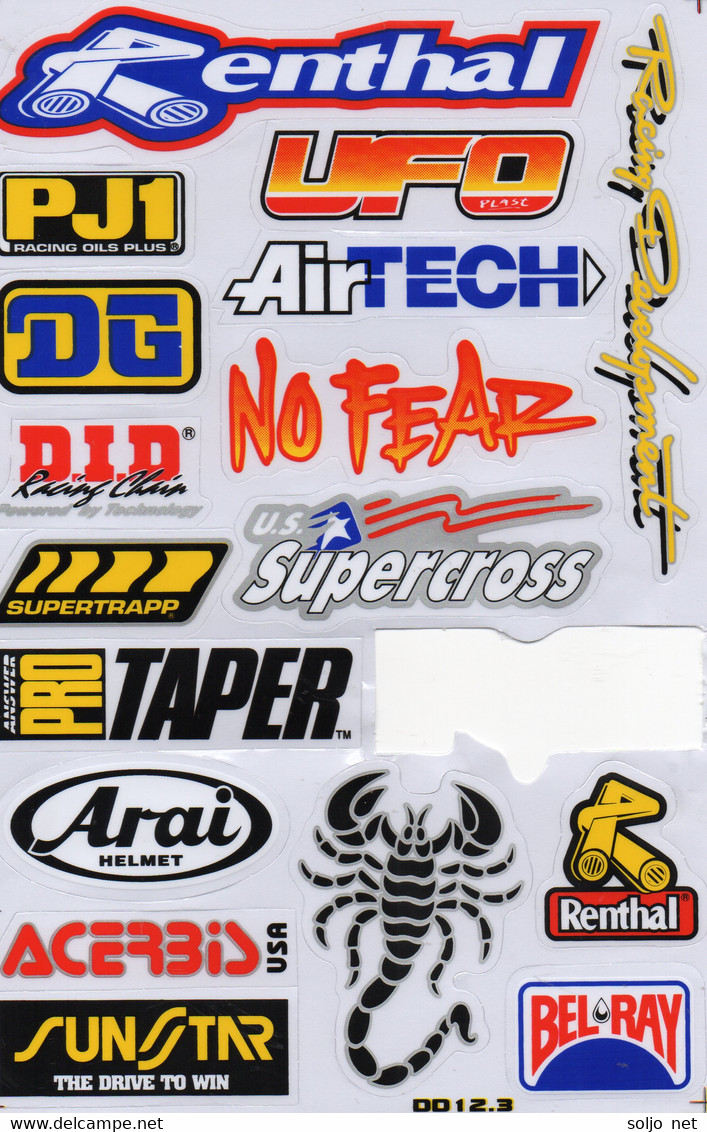 Sponsoren Sponsor Logo Racing Aufkleber / Sponsors Sticker Modellbau Model A4 1 Bogen 27x18 Cm ST076 - Modèles R/C