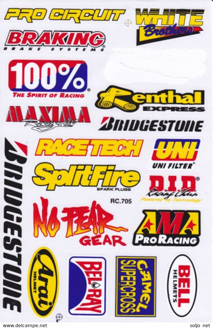 Sponsoren Sponsor Logo Racing Aufkleber / Sponsors Sticker Modellbau Model A4 1 Bogen 27x18 Cm ST081 - Modèles R/C