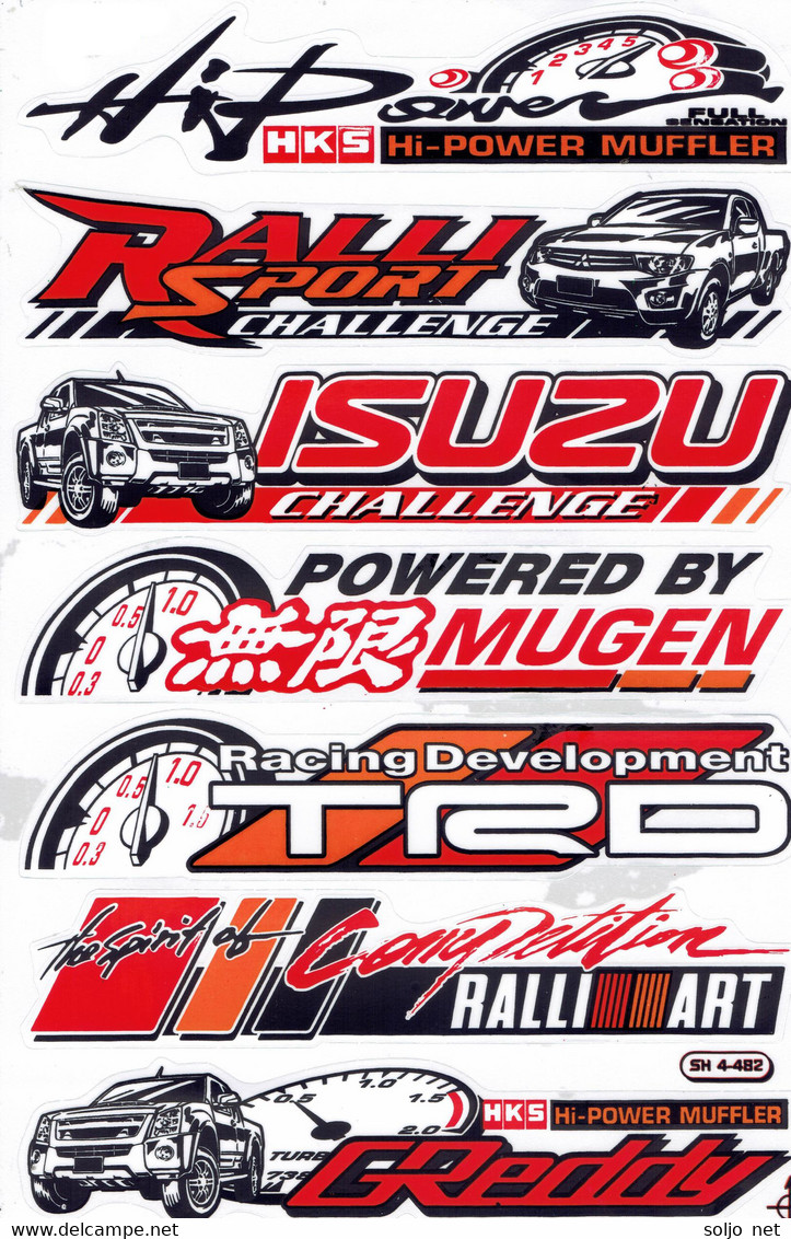 Sponsoren Sponsor Logo Racing Aufkleber / Sponsors Sticker Modellbau Model A4 1 Bogen 27x18 Cm ST095 - Transfer