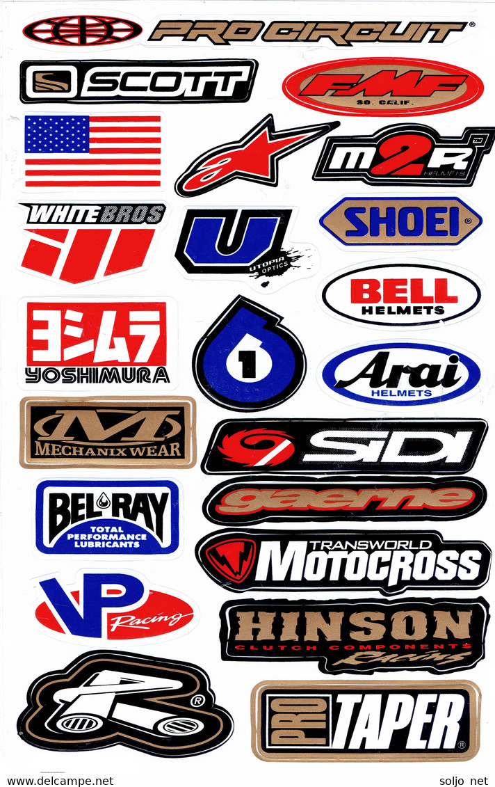 Sponsoren Sponsor Logo Racing Aufkleber / Sponsors Sticker Modellbau Model A4 1 Bogen 27x18 Cm ST129 - Décals