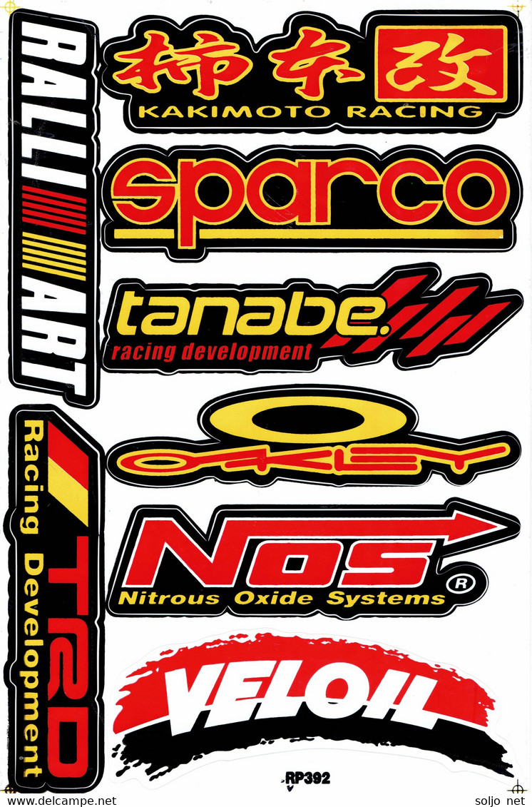 Sponsoren Sponsor Logo Racing Aufkleber / Sponsors Sticker Modellbau Model A4 1 Bogen 27x18 Cm ST185 - Transfer