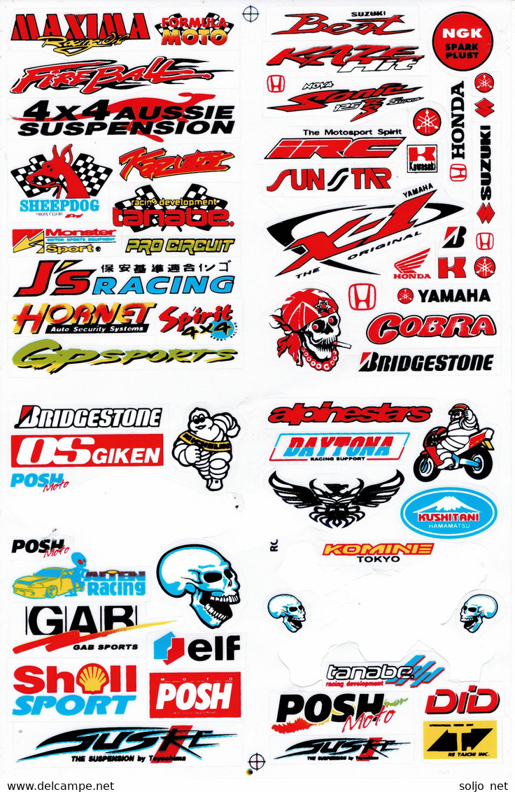 Sponsoren Sponsor Logo Racing Aufkleber / Sponsors Sticker Modellbau Model A4 1 Bogen 27x18 Cm ST188 - Decalcografie