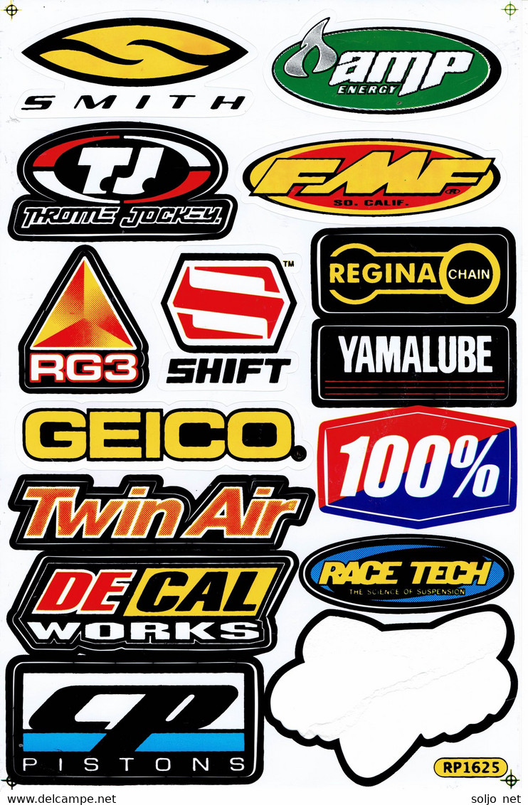 Sponsoren Sponsor Logo Racing Aufkleber / Sponsors Sticker Modellbau Model A4 1 Bogen 27x18 Cm ST191 - Aufkleber - Decals