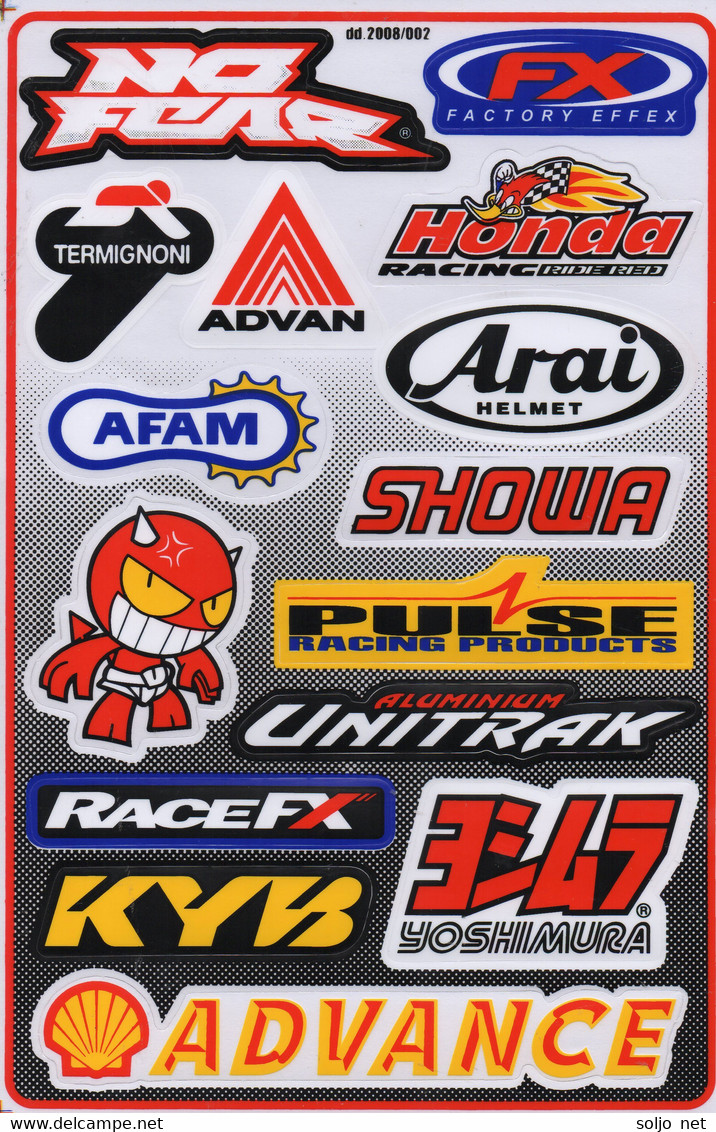 Sponsoren Sponsor Logo Racing Aufkleber / Sponsors Sticker Modellbau Model A4 1 Bogen 27x18 Cm ST258 - Aufkleber - Decals