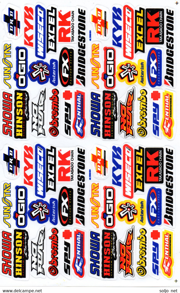 Sponsoren Sponsor Logo Racing Aufkleber / Sponsors Sticker Modellbau Model A4 1 Bogen 27x18 Cm ST279 - Autres & Non Classés