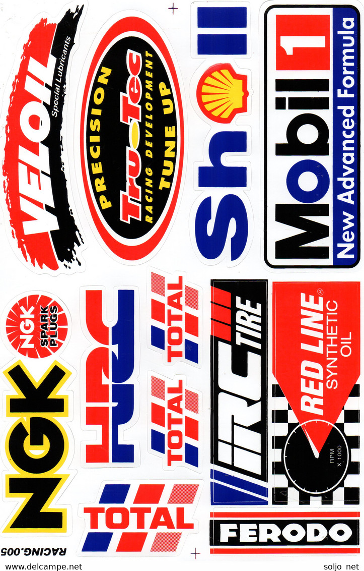 Sponsoren Sponsor Logo Racing Aufkleber / Sponsors Sticker Modellbau Model A4 1 Bogen 27x18 Cm ST337 - Farben & Werkzeuge