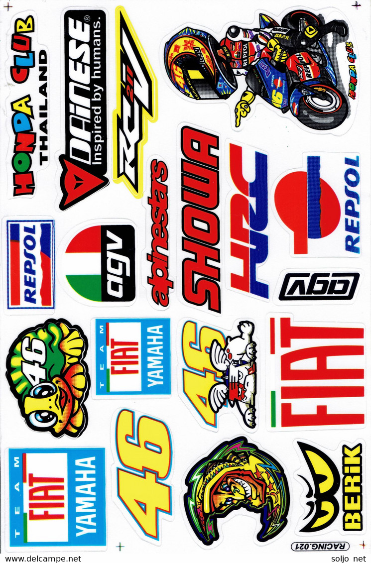 Sponsoren Sponsor Logo Racing Aufkleber / Sponsors Sticker Modellbau Model A4 1 Bogen 27x18 Cm ST350 - Herramientas & Pinturas